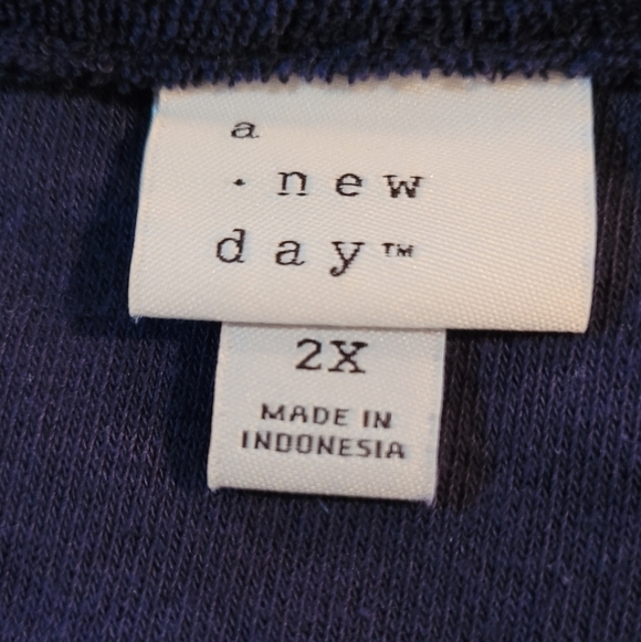 NWT A NEW DAY Terry Tank Top, Navy Blue, Size 2X - Picture 7 of 10